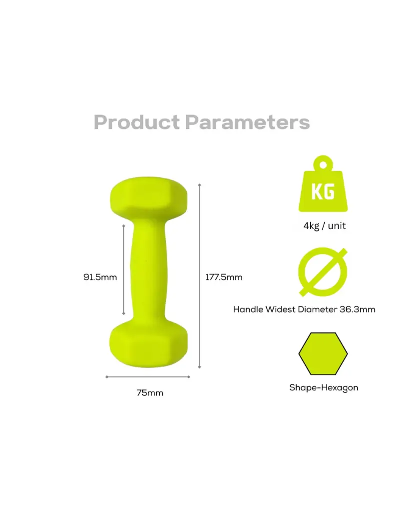Dumbbell 4kg Neon Green.webp