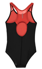 9790 Slazenger Sport Back Juniors One Piece Swimsuit Size 9-10 (M) Black/Orange