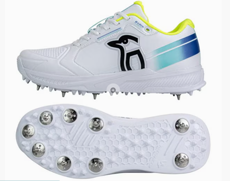 Cricket Spike Shoe Kookaburra Sports Pro 4000 White|Blue US7