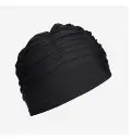 black mesh long hair swim cap.webp