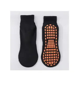 anti slip socks black & orange.webp