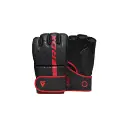 boxing grappling gloves RDX PF1 red and black.webp