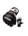 boxing grappling gloves RDX PF12 black white red.webp