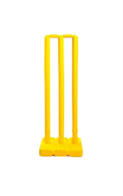 Cricket Elders Plastic Stumps Yellow.webp