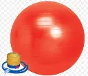 exercise ball with pump ornage.webp