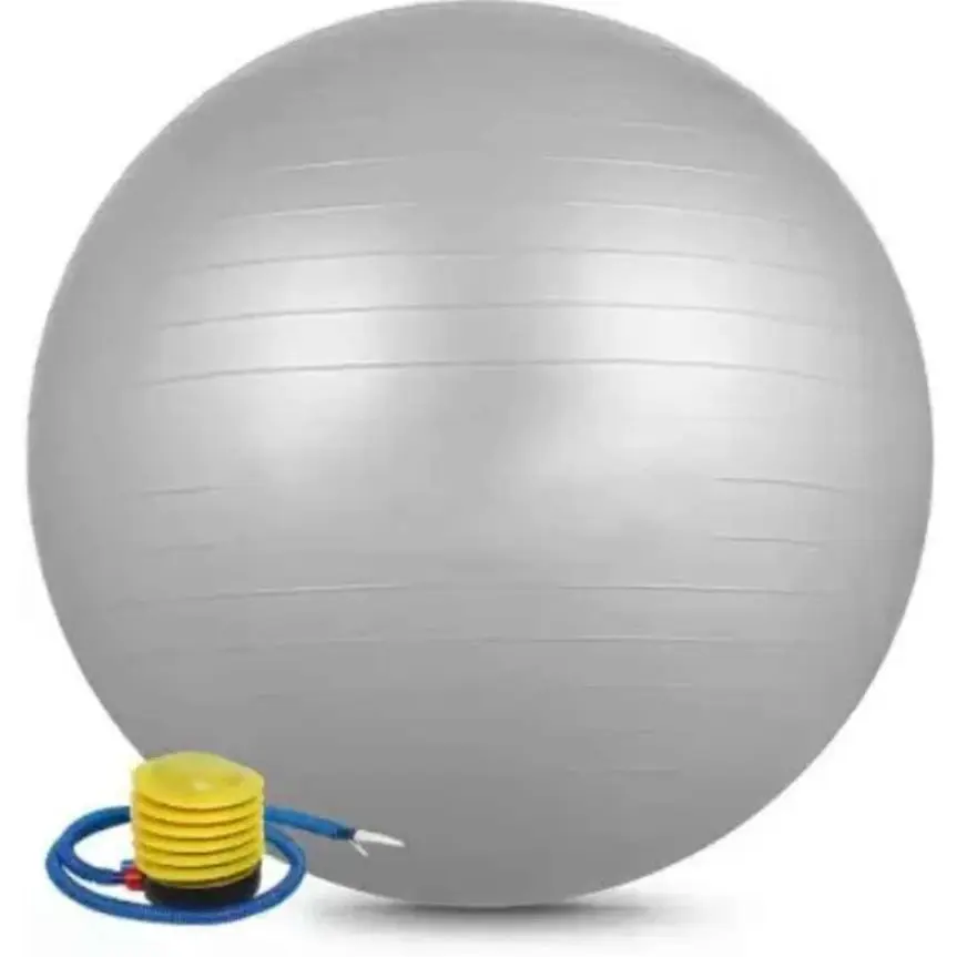 exercise ball with pump grey.webp