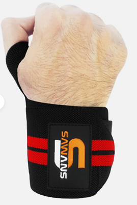 Sawans Wrist Wraps Black|Orange