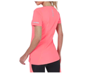 Ladies Workout Sleeved Top Coral Xlarge