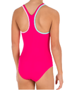 11538 Nabaiji Racerback Juniors One Piece Swimsuit Size 11-12 Pink