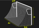 Football Net (24 x 8) Ziland Replacement Net 3mm White  