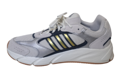Court Shoe Adidas Cloud Foam White|Silver|Navy US 7.5