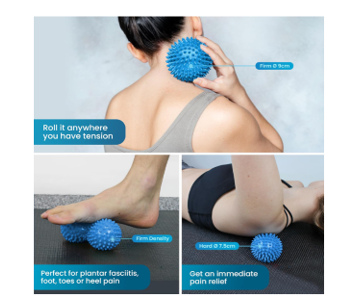 Spiky Massage Roller Set Blue