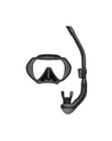 Face Mask & Snorkel Set Black|Black Adults 