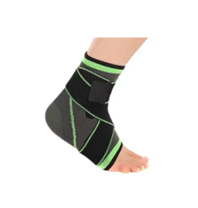 Ankle Support Brace for Ligament damage Black|Green Medium