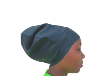  Swim Cap Black (Long hair) Adult L