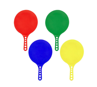 Plastic Paddle Bat Set 2xBats + 1xBall Large