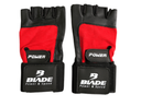 Workout Gloves Blade Leather w/Strap Red|Black Medium