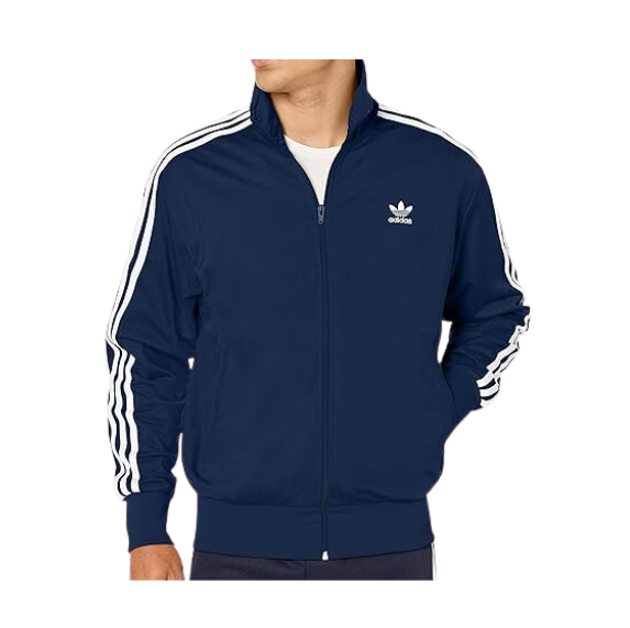 Tracksuit Top - Adidas - Navy/White Small