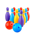 Skittle Set w/9 Pins & 2 Balls