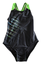 Swimsuit Sportback Juniors One Piece 13yrs (XL) Black/Green Slazenger