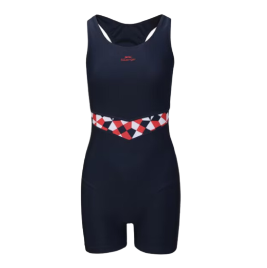 Swimwear Ladies Boyleg Slazenger UJ Size 12 Navy|Red|White