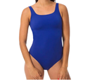  Swimsuit V Back Ladies One Piece Size 14 (L) Blue Nabaiji