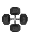 Dumbbells Metis Rubber Hex 15kg|33lbs (Pair)