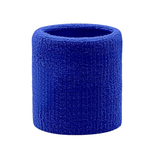 Cotton Sweat Wrist Band Blue 1pc