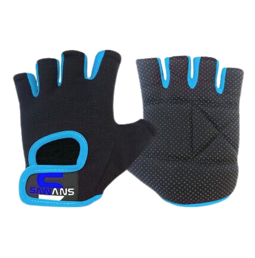 Workout Gloves Sawans Black|Blue Small