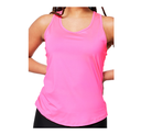 Racerback Ladies Workout Top Fluo Pink Small