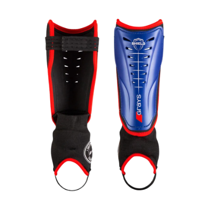 Hockey Shin Guards Grays Shield Royal|Red Large