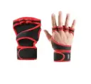 Workout Gloves Trovis Sports Fingerless Black|Red Medium