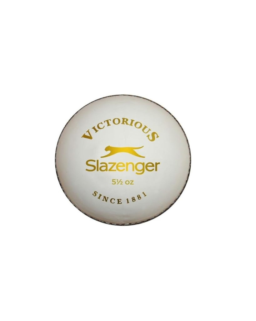 Cricket Ball Slazenger Size 5 1/2oz White Senior