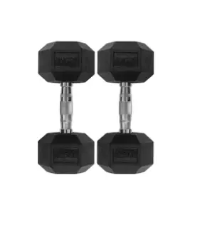 Dumbbells Forza Rubber Hex Coated 12.5kg|27.6bs (Pair) 