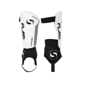 FB Shin Guards Sondico Flair Ankle White|Black Adult Small