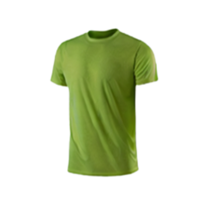 T-Shirt Men's Breathable Quick-Drying Short Sleeve Round Neck Green XLarge 