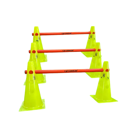 Hurdle Cones 10 Pieces with Poles Green
