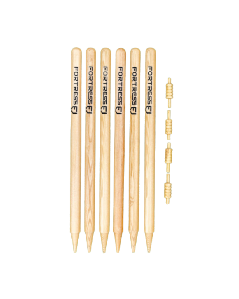 Cricket Wooden Stumps Fortress County 6 Stumps & 4 Bails