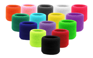 Cotton Sweat Wrist Band 1Pc Multi 