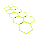 Agility Hexagon Training Rings Fluo Green Set 6 pk
