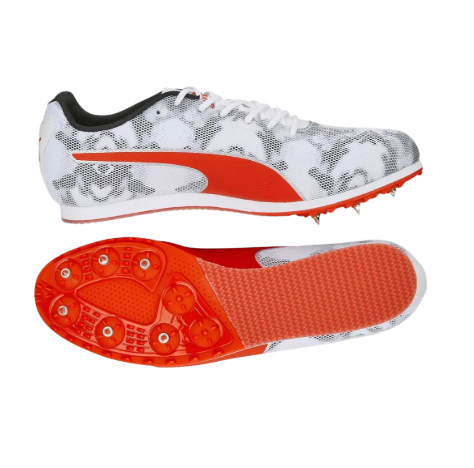 Spkies ShoesPuma EvoSpeed Sprint - White|Red - Size 10.5US
