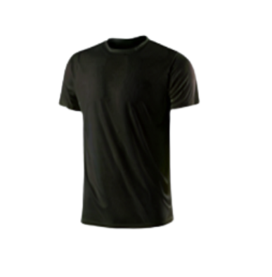 T-Shirt Men's Breathable Quick-Drying Short Sleeve Round Neck Black Medium