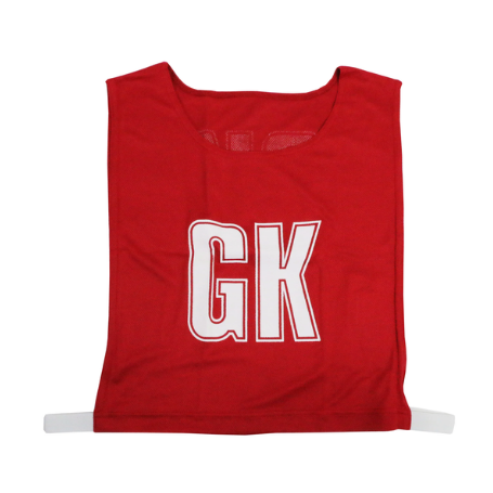 Netball Bibs Ziland Set of 7 Red Adult Medium