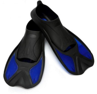 Swimming Fins Short Adult M Size 7-8 Blue