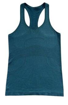 Racerback Ladies Workout Top Dark Cyan Large