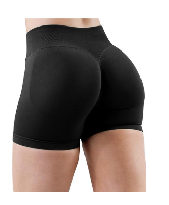 Ladies Shorts Butt Lifting, High Waisted Black Medium
