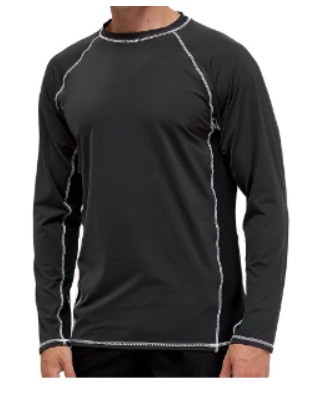 Rash Guard Men Black Large 