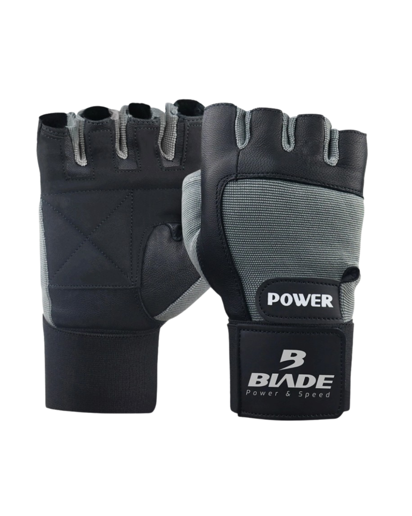 Workout Gloves Blade Leather Grey Large 