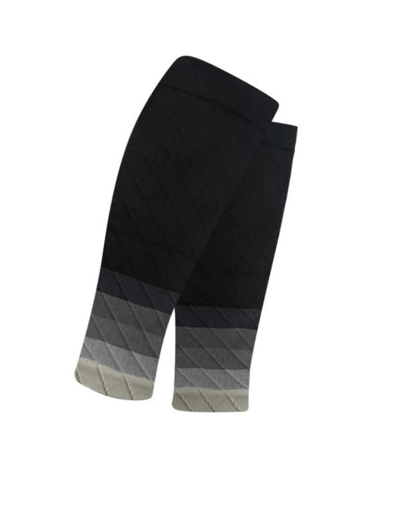 Compression Calf Sleeve Black|Grey One Size Pair