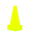 12" Vector Agility Cones Flou Yellow 5pk